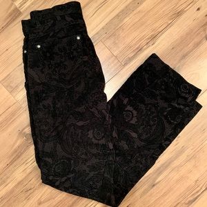 Simon Chang floral embroidered pants